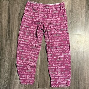 Disney | Purple Women's Pajama Pants with Disney Words and Phrases
